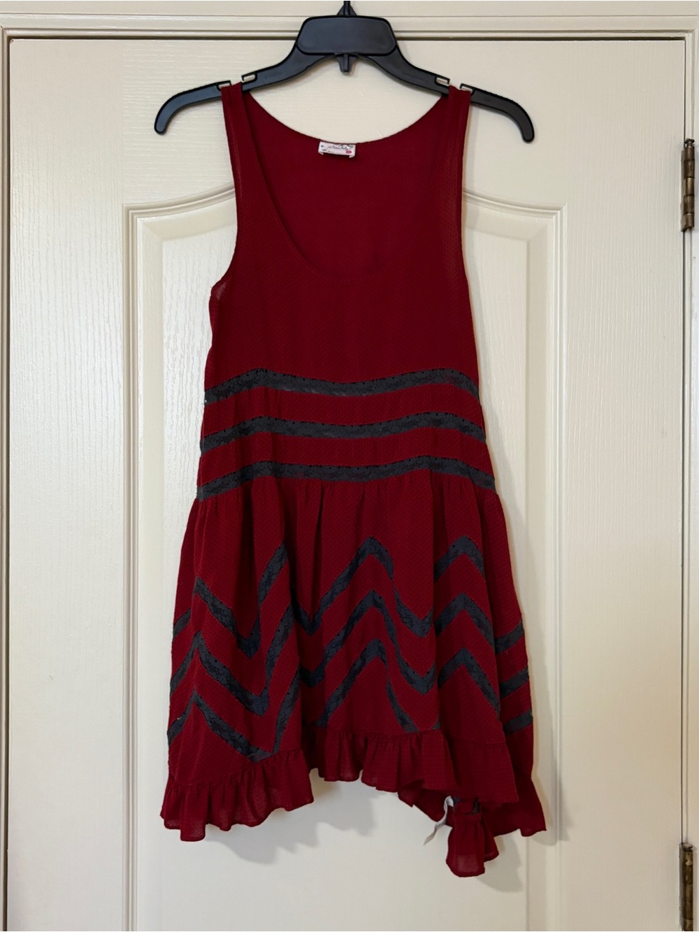 Free People Red Polka Dot Sleeveless Top